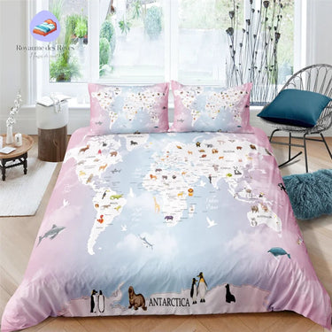 Housse de Couette Monde Rose